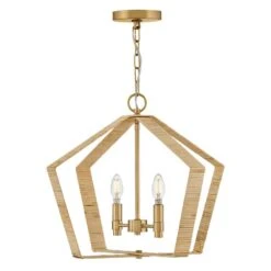 Sammi 2-Light Lacquered Brass Pendant Light