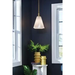 Honey 1-Light Lacquered Brass Pendant Light