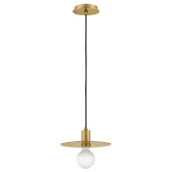 Lulu 1-Light Lacquered Brass Globe Pendant Light