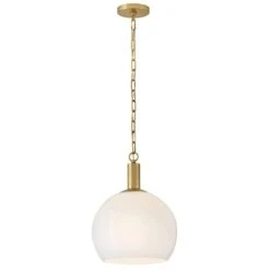 Rivi 1-Light Lacquered Brass Pendant Light