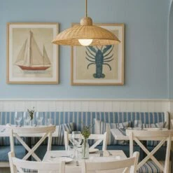 Pismo 1-Light Lacquered Brass Pendant Light