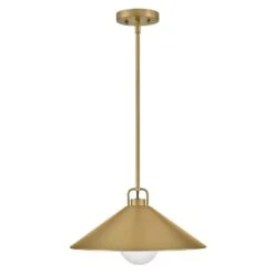 Milo Lacquered Brass Conical Shade Pendant Light -Lamp Parts lacquered brass lark pendant lights 84437lcb 44 1000