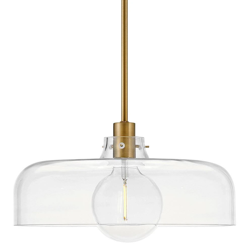 Maisie 1-Light Lacquered Brass Shaded Pendant Light With =Shade. 4 Maisie 1-Light Lacquered Brass Shaded Pendant Light With =Shade. - Image 2