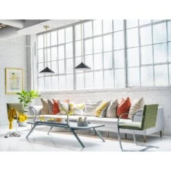 Milo Lacquered Brass + Black Conical Shade Pendant Light