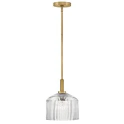 Lisette 1-Light Lacquered Brass Pendant Light -Lamp Parts lacquered brass with clear shade lark pendant lights 83727lcb 4f 1000