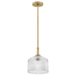 Lisette 1-Light Lacquered Brass Pendant Light