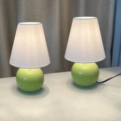 11 In. Green Gradient Ceramic Table Lamps (Set Of 2) -Lamp Parts lamp sets 768002 1f 1000