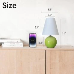 11 In. Green Gradient Ceramic Table Lamps (Set Of 2) -Lamp Parts lamp sets 768002 44 1000