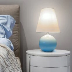 11 In. Blue Gradient Ceramic Table Lamps (Set Of 2) -Lamp Parts lamp sets 792100 4f 1000