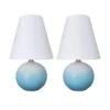 11 In. Blue Gradient Ceramic Table Lamps (Set Of 2) -Lamp Parts lamp sets 792100 64 1000
