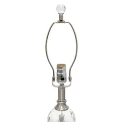 63 In. Brushed Nickel Torchiere Table And Floor Lamp Set With 2 Table Lamps And 1 Floor Lamp, (Set Of 3) -Lamp Parts lamp sets lc1021 bsn fa 1000