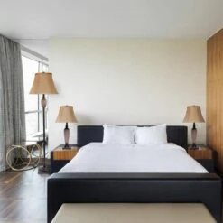 58 In. Hammered Bronze Traditional Valdivian 3 Piece Metal Lamp Set (2 Table Lamps, 1 Floor Lamp) With Brown Shades -Lamp Parts lamp sets lhs 1001 hz 31 1000