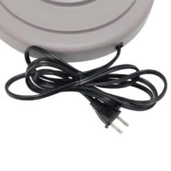 60 In. Grey Traditional Valetta 3 Piece Metal Lamp Set (2 Table Lamps, 1 Floor Lamp) With White Shades -Lamp Parts lamp sets lhs 1007 gy 66 1000