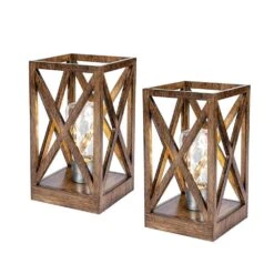 8.9 In. (2-Pack) Retro Battery Powered Table Lamps