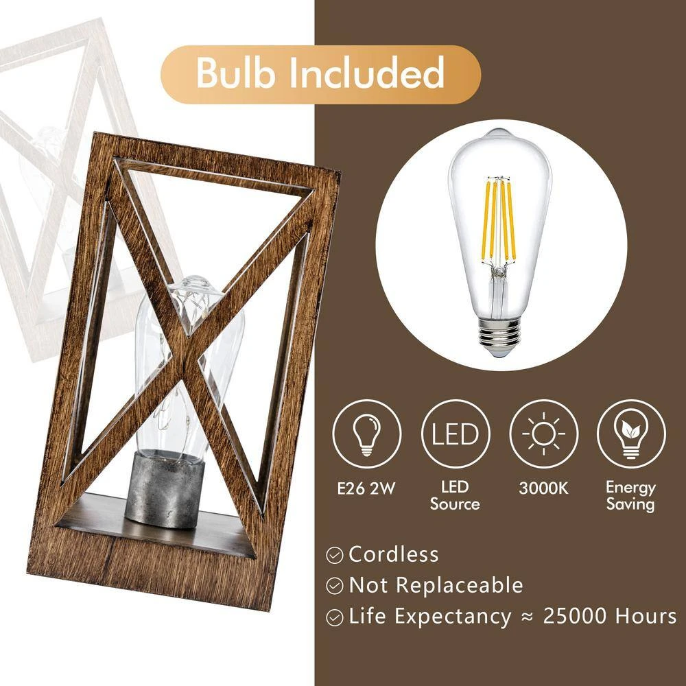 8.9 In. (2-Pack) Retro Battery Powered Table Lamps 10 8.9 In. (2-Pack) Retro Battery Powered Table Lamps - Image 8