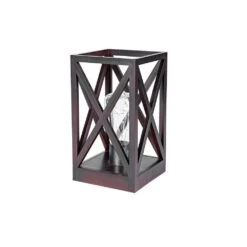 8.9 In. Retro Battery Powered Indoor Table Lamps, Brown Red Finish -Lamp Parts lamp sets wbtl jh12 br c3 1000