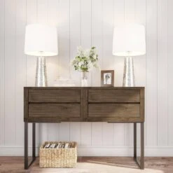 26 In. Hammered Metal Table Lamps (Set Of 2) -Lamp Parts lavish home lamp sets hw1000038 e1 1000