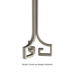 28.75 In. Antique Silver Greek Key Design LED Table Lamps With Ivory Shades (Set Of 2) -Lamp Parts lavish home lamp sets hw1000059 44 1000