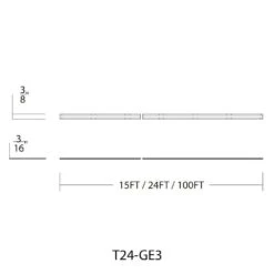 Gemini 100 Ft. Reel 24-Volt DC LED Continuous Phosphorus LED Tape Light 4000K 3-Watt Per Ft. -Lamp Parts led strip lights t24 ge3 100 40wt 76 1000