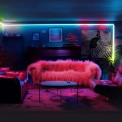 16 Ft. Smart Multi-Color RGBW Wi-Fi Plug-In Neon Flex Integrated LED Strip Light Works With Alexa/Google/HomeKit/Siri -Lamp Parts lifx led strip lights lfxneon16 4f 1000