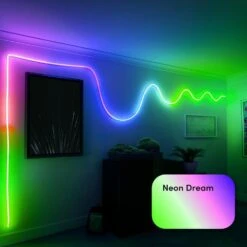 16 Ft. Smart Multi-Color RGBW Wi-Fi Plug-In Neon Flex Integrated LED Strip Light Works With Alexa/Google/HomeKit/Siri -Lamp Parts lifx led strip lights lfxneon16 c3 1000