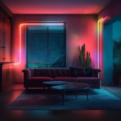 16 Ft. Smart Multi-Color RGBW Wi-Fi Plug-In Neon Flex Integrated LED Strip Light Works With Alexa/Google/HomeKit/Siri -Lamp Parts lifx led strip lights lfxneon16 d4 1000