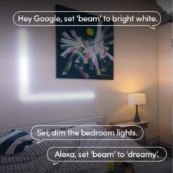 12 In. Multi-Color Smart Wi-Fi LED 4X Beam Light Kit And Corner, Works With Alexa/Hey Google/HomeKit/Siri -Lamp Parts lifx smart light panels lfx beamkit 1f 1000