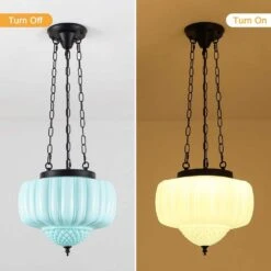 12 -Watt 1 Light Light Green Schoolhouse Pendant Light With Mint Green Glass Shade For Bedroom,No Bulbs Included -Lamp Parts light green adsensty pendant lights h5 4blg zd00183 1d 1000