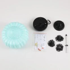 12 -Watt 1 Light Light Green Schoolhouse Pendant Light With Mint Green Glass Shade For Bedroom,No Bulbs Included -Lamp Parts light green adsensty pendant lights h5 4blg zd00183 77 1000