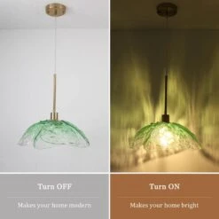 60 -Watt 1-Light Light Green Pendant Light With Glass Shade, Hanging Vintage Ceiling Light Fixture -Lamp Parts light green adsensty pendant lights hd 1 brlg d7005 40 1000