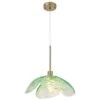 60 -Watt 1-Light Light Green Pendant Light With Glass Shade, Hanging Vintage Ceiling Light Fixture -Lamp Parts light green adsensty pendant lights hd 1 brlg d7005 64 1000