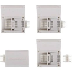 6-Pin To Cut-End Connector For Philips Hue Lightstrip Plus (4-Pack, White - Micro 6-Pin V4) -Lamp Parts litcessory under cabinet lighting accessories hue aus 6ptocut w04a 1f 1000