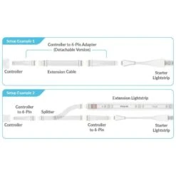 Controller To 6-Pin Adapter For Philips Hue Lightstrip Plus (Detachable Version, White - Micro 6-Pin V4) -Lamp Parts litcessory under cabinet lighting accessories hue aus controllerto6pd w02 4f 1000