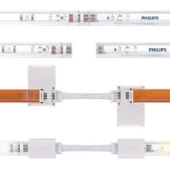 Cut-End To Cut-End Extension Connector For Philips Hue Lightstrip Plus (2 In. 4-Pack, White - Micro 6-Pin V4) -Lamp Parts litcessory under cabinet lighting accessories hue aus cuttocut 50mm w04a 76 1000