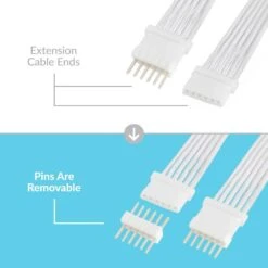 Extension Cable For Philips Hue Lightstrip Plus (3.3 Ft. 2-Pack, White - Micro 6-Pin V4) -Lamp Parts litcessory under cabinet lighting accessories hue aus extension 1m w02 44 1000