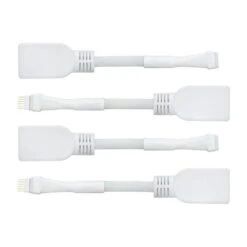 RJ45 To 6-Pin Ethernet Cable Adapter For Philips Hue Lightstrip Plus (4-Pack - 2 Pairs, White - Micro 6-Pin V4) -Lamp Parts litcessory under cabinet lighting accessories hue aus rj45 w04 1f 1000