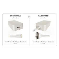 Controller To 6-Pin Adapter For Philips Hue Lightstrip Plus (Detachable Version, White - Standard 6-Pin V3) -Lamp Parts litcessory under cabinet lighting accessories lit aus controllerto6pd w02 44 1000