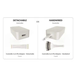 Controller To 6-Pin Adapter For Philips Hue Lightstrip Plus (Hardwired Version, White - Standard 6-Pin V3) -Lamp Parts litcessory under cabinet lighting accessories lit aus controllerto6ph w02 4f 1000