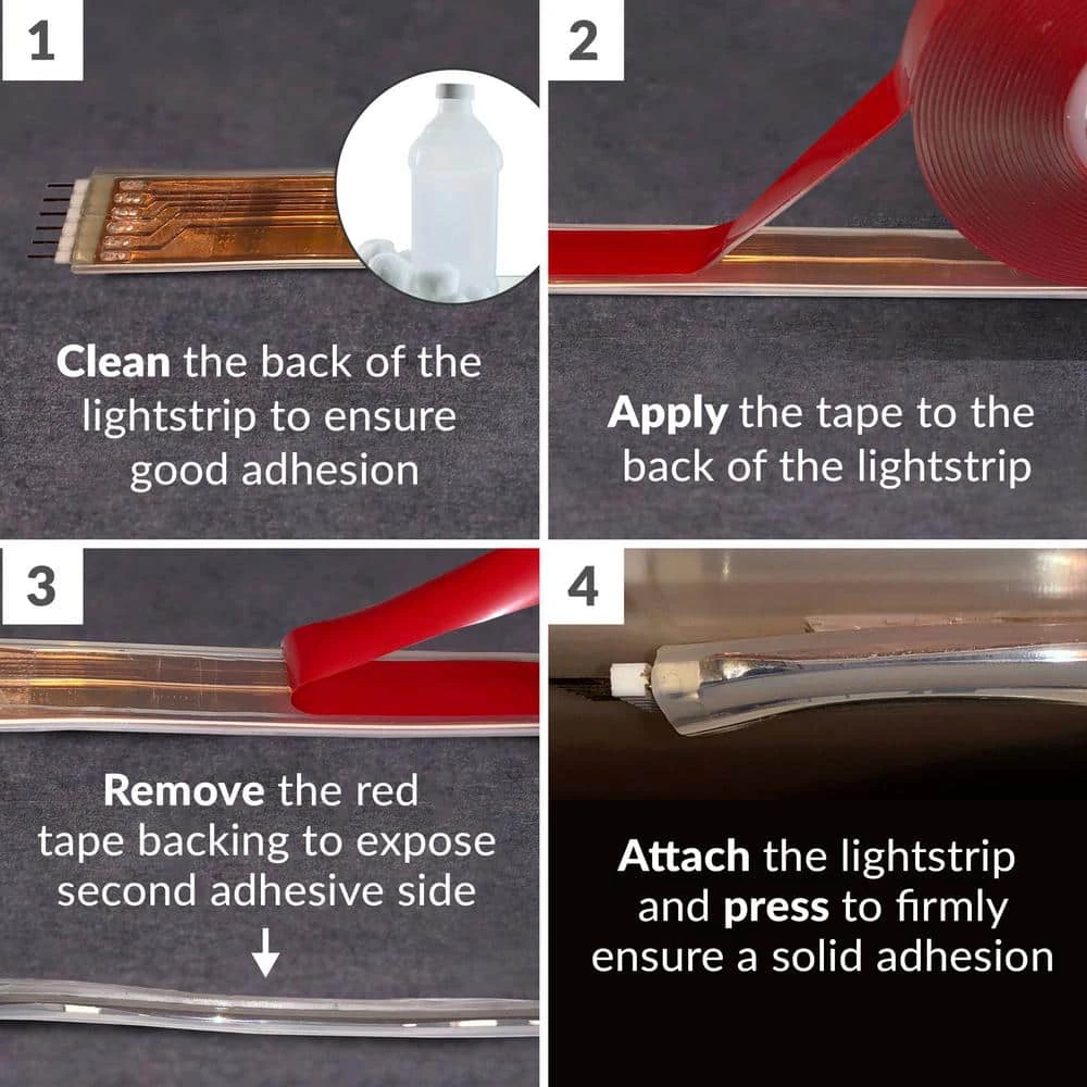 Lightstrip Mounting Tape (16 Ft.) For Mounting All Brands Of Light Strips - Strong, Removable, Double Sided Tape 7 Lightstrip Mounting Tape (16 Ft.) For Mounting All Brands Of Light Strips - Strong, Removable, Double Sided Tape - Image 5