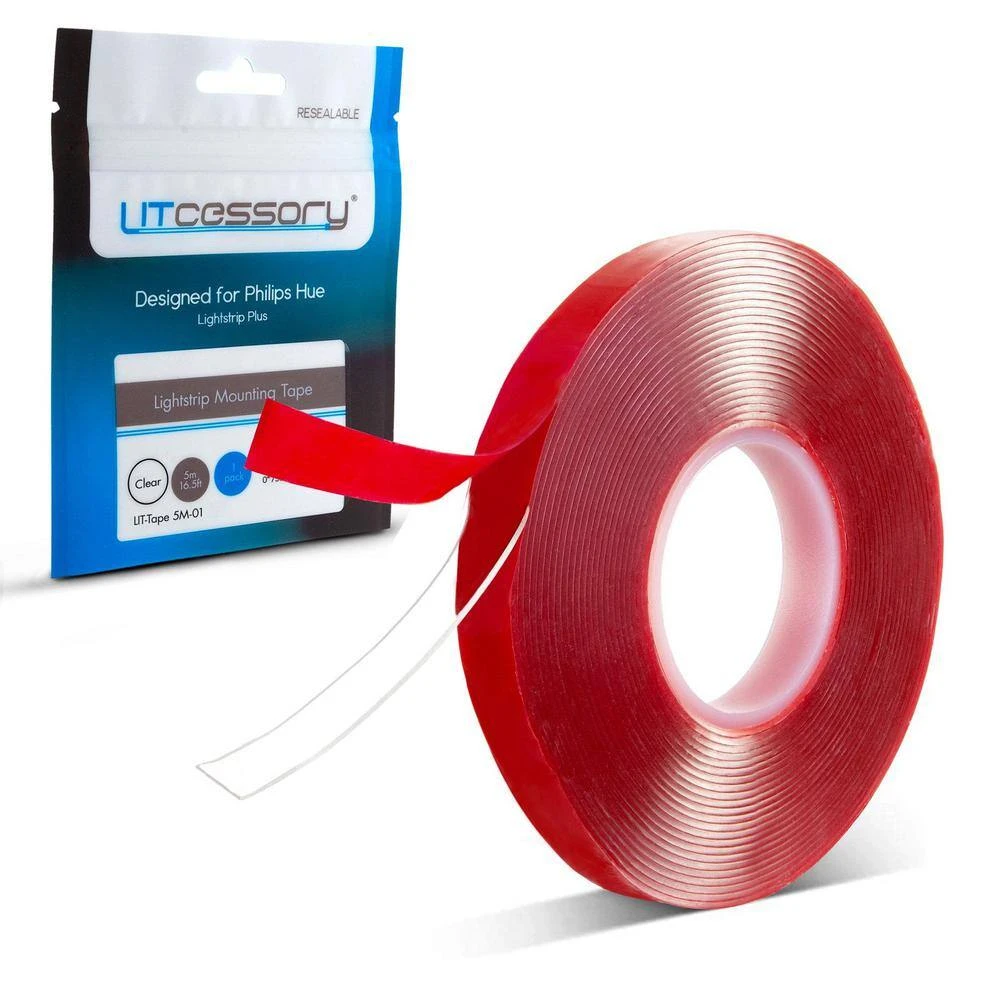 Lightstrip Mounting Tape (16 Ft.) For Mounting All Brands Of Light Strips - Strong, Removable, Double Sided Tape 4 Lightstrip Mounting Tape (16 Ft.) For Mounting All Brands Of Light Strips - Strong, Removable, Double Sided Tape - Image 2