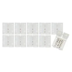Cut-End To Cut-End Connector For Nanoleaf Essentials Lightstrips (10 Pack, White)