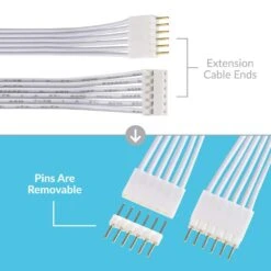 Extension Cable For Nanoleaf Essentials Lightstrips (10 Ft. 2 Pack, White) -Lamp Parts litcessory under cabinet lighting accessories nan aus extension 3m w02 1f 1000