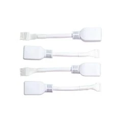 RJ45 To 6-Pin Ethernet Cable Adapter For Nanoleaf Essentials Lightstrips (4 Pack - 2 Pairs, White) -Lamp Parts litcessory under cabinet lighting accessories nan aus rj45 w04 1f 1000