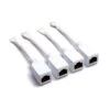 RJ45 To 6-Pin Ethernet Cable Adapter For Nanoleaf Essentials Lightstrips (4 Pack - 2 Pairs, White) -Lamp Parts litcessory under cabinet lighting accessories nan aus rj45 w04 64 1000