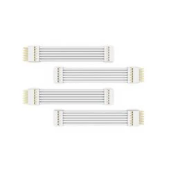Flexible Corner Connector/Extension Cable For Philips Wiz LED Light Strips (2 In. 4-Pack, White) -Lamp Parts litcessory under cabinet lighting accessories wiz aus cornerflex w04a 4f 1000