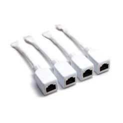RJ45 To 6-Pin Ethernet Cable Adapter For Philips Wiz LED Light Strips (4-Pack - 2-Pairs, White)