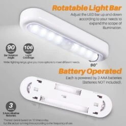 Cool White LED Motion Sensor Stick-on Light Lamp For Closet, Stairs, Under Cabinet, 3-Pack 15 Cool White LED Motion Sensor Stick-on Light Lamp For Closet, Stairs, Under Cabinet, 3-Pack -Lamp Parts lukyamzn under cabinet lighting accessories sa1127b450 44 1000