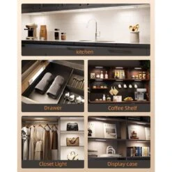 White LED Under Cabinet Lighting Lamp With Motion Sensor, 3 Color Temperatures, Dimmable, Magnetic Installation (3-Pack) 17 White LED Under Cabinet Lighting Lamp With Motion Sensor, 3 Color Temperatures, Dimmable, Magnetic Installation (3-Pack) -Lamp Parts lukyamzn under cabinet lighting accessories sa1127b454 76 1000