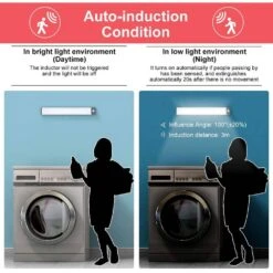 White LED Motion Sensor Cabinet Light Lamp Magnetic Under Counter Closet Lighting Rechargeable Night Light Bar-2 Pack -Lamp Parts lukyamzn under cabinet lighting accessories sa1127b459 1f 1000