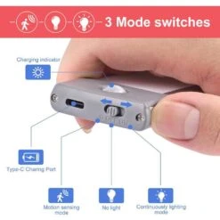 White LED Motion Sensor Cabinet Light Lamp Magnetic Under Counter Closet Lighting Rechargeable Night Light Bar-2 Pack -Lamp Parts lukyamzn under cabinet lighting accessories sa1127b459 4f 1000